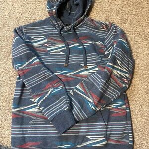 Ariat Women's Patterned Hoodie - Blue, Red, and White